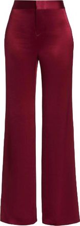 Alice & Olivia Womens Calvin Pant In Bordeaux