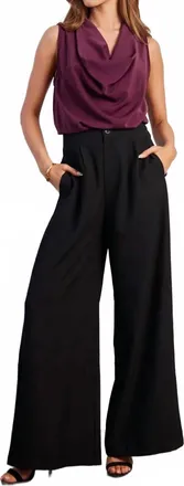 Bishop + Young Marbella Wide Leg Pant In Black