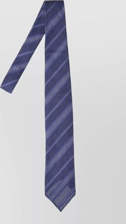 Cesare Attolini regular width striped textured fabric necktie