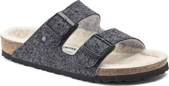 Birkenstock Womens Arizona Sandal In Anthracite Wool