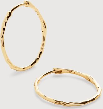 Monica Vinader Gold Siren Medium Hoop Earrings