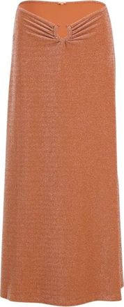 Johanna Ortiz Perzik Maxi Rok - Dames - Maxi Rokken - Oranje - M - Nylon - Rokken