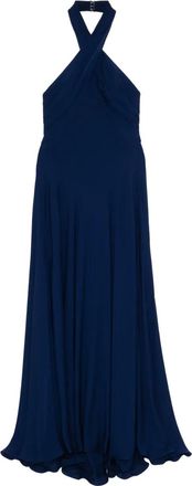 Elie Saab Abito lungo in seta - Blu