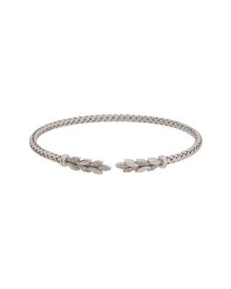Meshmerise 18K Over Silver 0.15 Ct. Tw. Diamond Mesh Bangle Bracelet