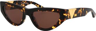 Bottega Veneta Bv 1176S Zonnebril - Dames - Zonnebrillen - Bruin - 55 MM - Accessoires