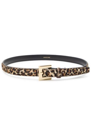Anine Bing Nicola Leopard-print Calf Hair Belt - XS/S (UK6-8 / XS)