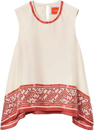 La DoubleJ Sleeveless Tops, female, Multicolor, XS, Silk White Blouse
