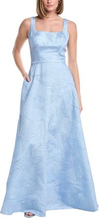 Rene Ruiz Swoop Neck A-Line Gown