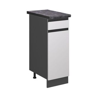 Vicco Mueble Bajo De Cocina R-line, Blanco, 30 Cm, Et Antracita