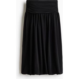 H&M Bubble-hem Jersey Skirt in Black at Nordstrom, Size X-Small