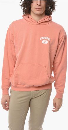 Harmony Logo Printed Brushed Cotton Hoodie size S