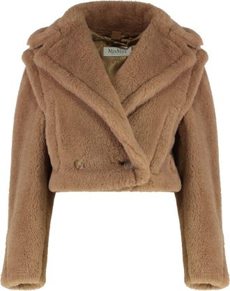 Max Mara Gilet Crop 2-in-1 In Teddy Fabric