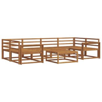 vidaXL Conjunto De Sof&aacute;s De Exterior 7 Pcs Natural Vidaxl
