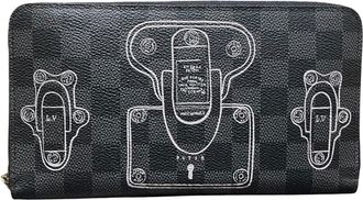 Louis Vuitton Black Damier Graphite Coin Purse/Coin Case (Pre-Owned)