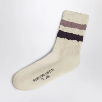 Golden Goose Calze avorio in misto cotone