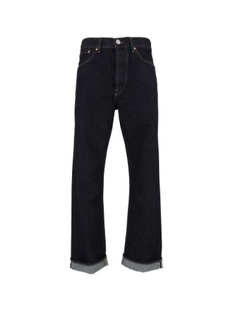 TELA GENOVA Rodolfo Straight-Leg Blue Denim Jeans