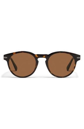 Quay 52mm Slow Mo Polarized Round Sunglasses in Dark Tort/Brown Polarized at Nordstrom