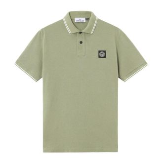 Stone Island Logo Polo Shirt - Heren - Polos - Groen - XL - Katoen - Tops