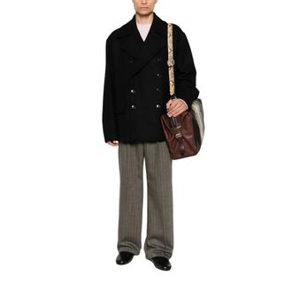Dries Van Noten Heren, Mantels, Zwart, Maat: M