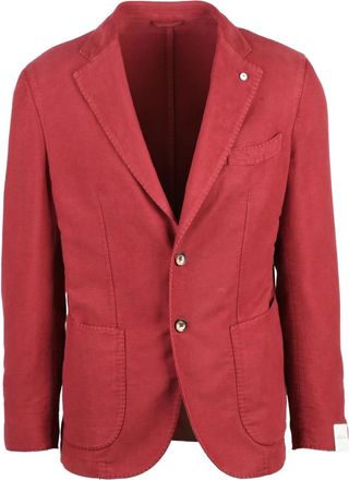 L.B.M. 1911 Giacca sfiancata in fustagno - Heren - Blazers - Rood - L - Katoen - Jassen