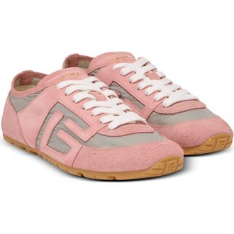 Balmain Racer 45 trainers in suede and nylon in Pink at Nordstrom, Size 36
