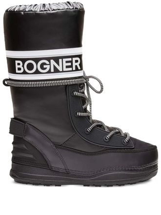 Bogner logo lace-up snow boots - Black