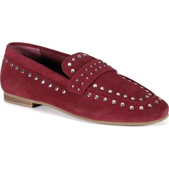Diba CAN YON Suede Slip On Loafer in Deep Cherry at Nordstrom, Size 7.5
