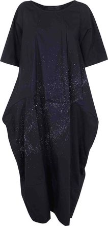 Maria Calderara Crinkled Cotton Long Dress