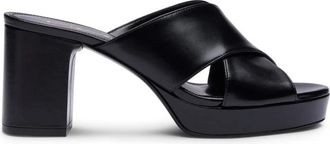 Stuart Weitzman Schoenen, Dames, Zwart, 39 1/2 EU, Dayna Platform Slide