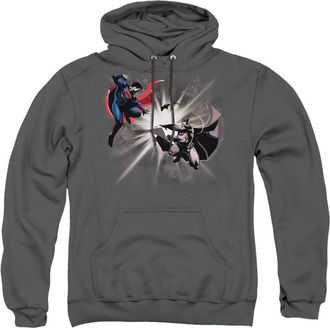 Gildan Batman V Superman Fight Burst Adult Pull Over Hoodie / Hooded Sweatshirt
