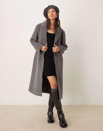 Abercrombie & Fitch tailored coat in gray