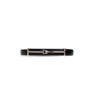 Tom Ford Cintur&oacute;n Arqueado de Piel de Cocodrilo Estampada y Tumbled - Accessories - Mujer - Negro - 65 CM