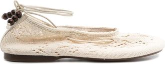 Alohas Cream flats