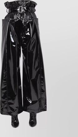 Alberta Ferretti vinyl wide-leg trousers