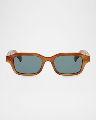 Celine Men & apos;s 3 Dots Acetate Rectangle Sunglasses