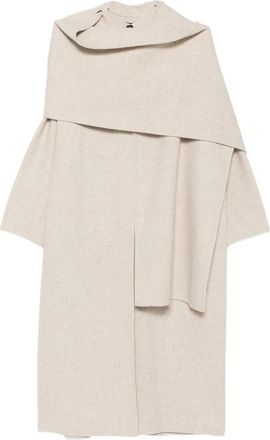 SOEUR Scarf-detail Longline Coat