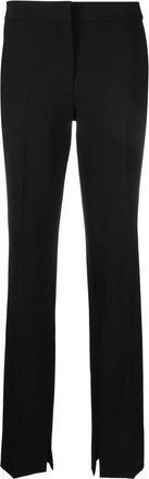 Stella McCartney split-cuff slim-cut trousers - women - Recycled Polyester/Spandex/Elastane/Wool - 44 - Black