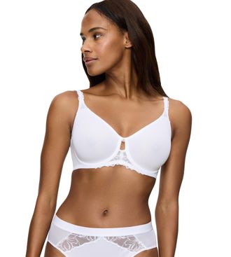 Triumph B&uuml;gel-BH TRIUMPH Wild Azalea Florale W01, Damen, Gr. 85, Cup C, wei&szlig;, Microtouch, Obermaterial: 77% Polyamid, 20% Elasthan, 3% Polyester, BHs B&uuml;gel-BH