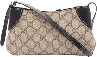 Gucci Pre-owned Gucci Small GG Canvas Emblem Shoulder Bag Ladies LO49FYM3ITI41IZZ