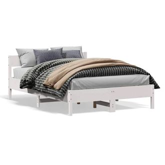 Berkfield Home Bed Frame without Mattress White 120x200 cm Solid Wood Pine | Size: Small Double