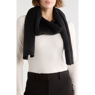 AllSaints Metallic Faux Fur Scarf in Black at Nordstrom Rack