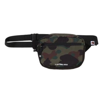 A Bathing Ape 1st Camo Packable Waist Back M Travel Green 0ZXBGMX00290QGRX