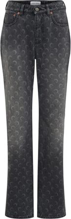 Marine Serre Jeans Moon Laser dritti - Grigio