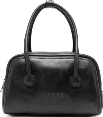 Marge Sherwood Borsa tote con logo goffrato e manico - Nero