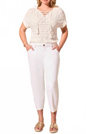 Tribal Audrey Girlfriend Barrel Crop Jeans In Cocomilk
