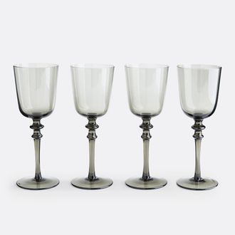 La Redoute Interieurs Set van 4 wijnglazen in gerookt glas, Venelli