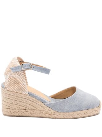 Castaner buckle ankle-strap espadrille - women - Cotton/Raffia/Rubber - 37 - Blue