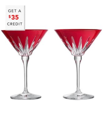 Waterford Set Of 2 New Year Martini Glasses: Firework