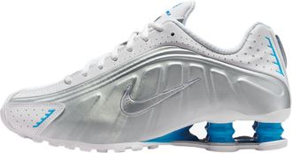 Nike Nike Shox R4 Womens Shoes (White/Blue Hero/Metallic Silver), White/Blue Hero/Metallic Silver, 4.5 UK