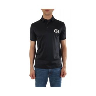 Emporio Armani Lyocell-blend Jersey Polo Shirt - Heren - Polos - Blauw - XL - Katoen - Tops